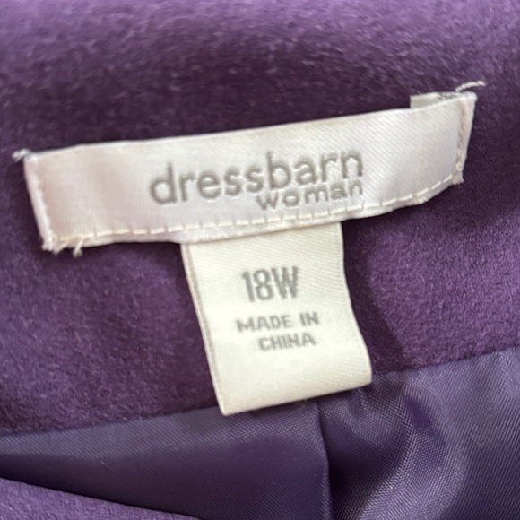 Dressbarn Women's Deep Purple Blazer - Picture 2 of 3